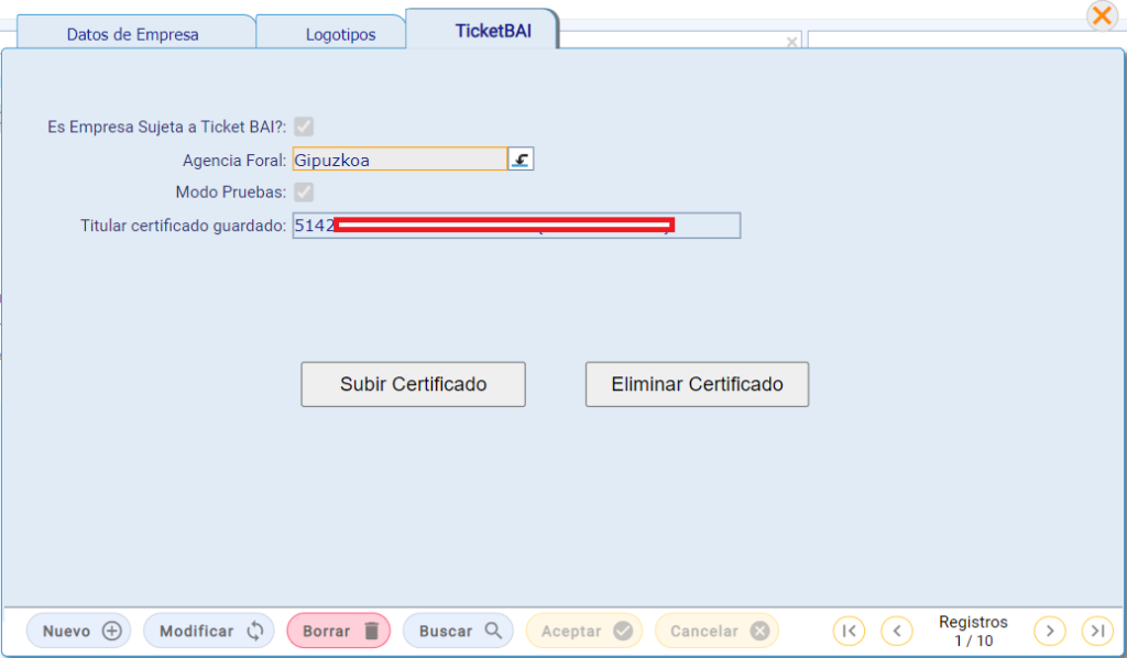 ficha TicketBAI